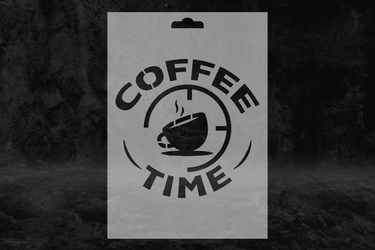 Coffee Time Stencil, Kahve Stencil Tasarımı görsel 2